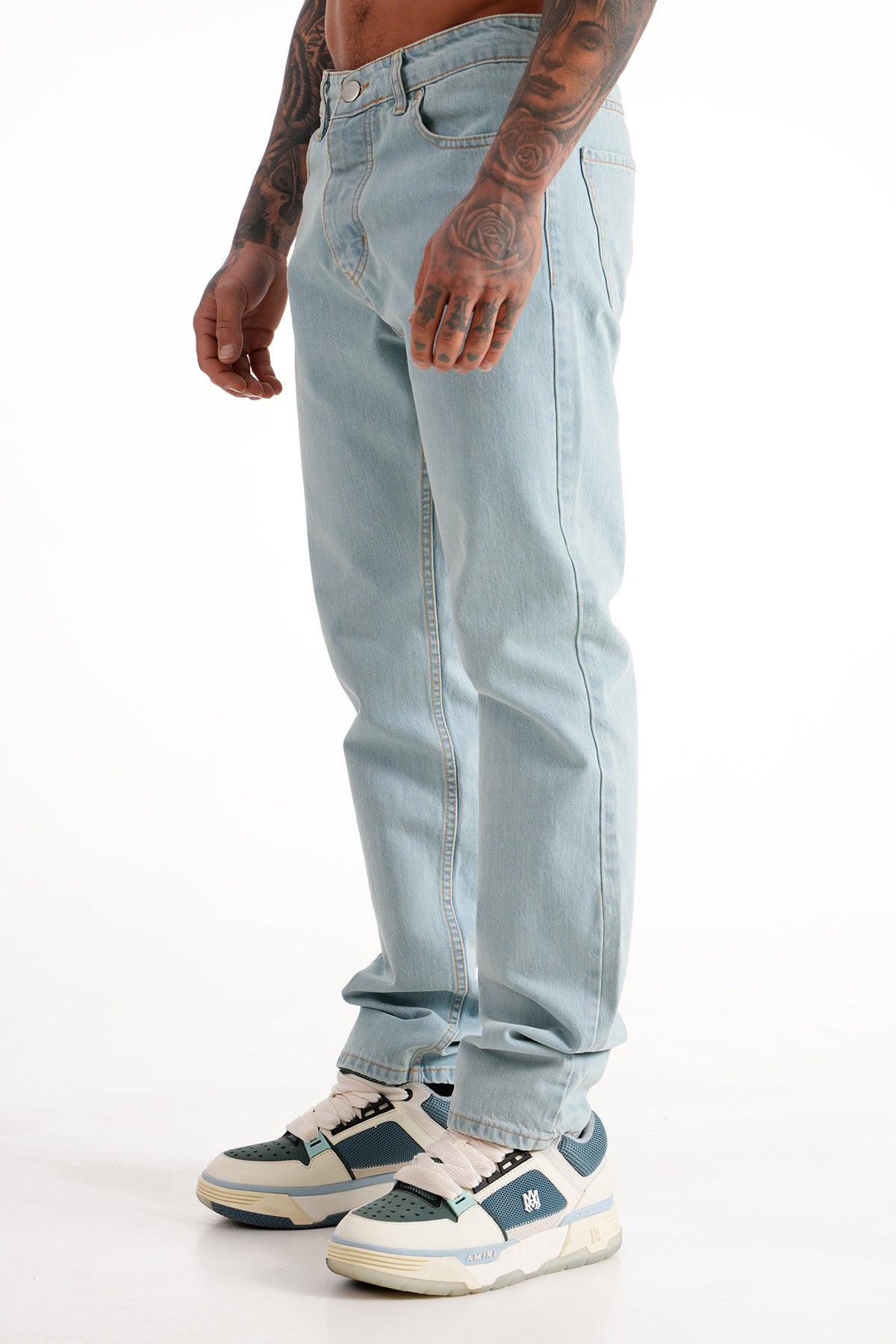 Jean regular - ip - bleu clair délavé