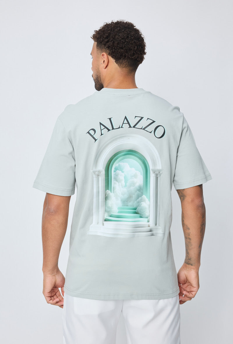 T-shirt - palazzo - gris