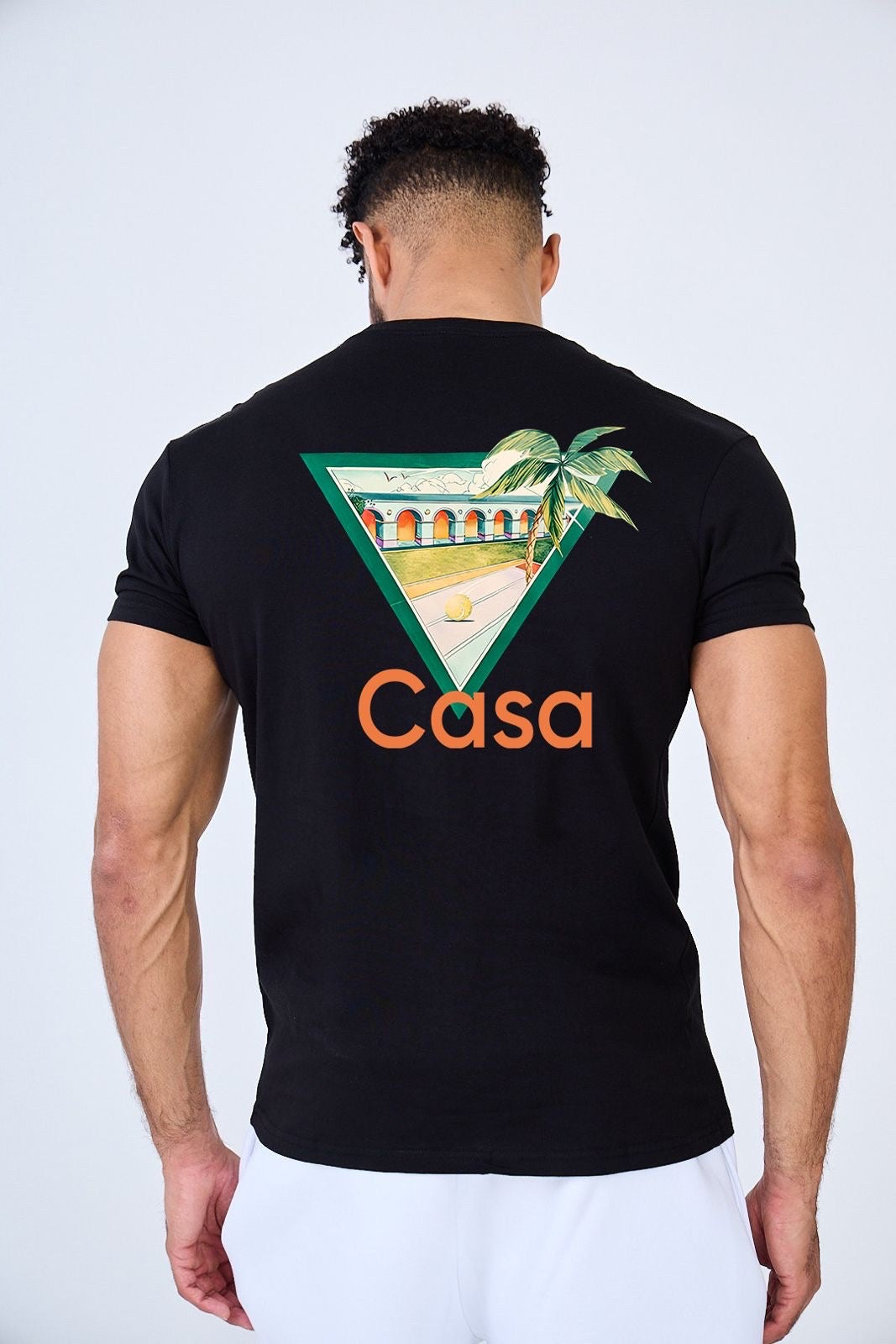 T-shirt casa - palm - noir