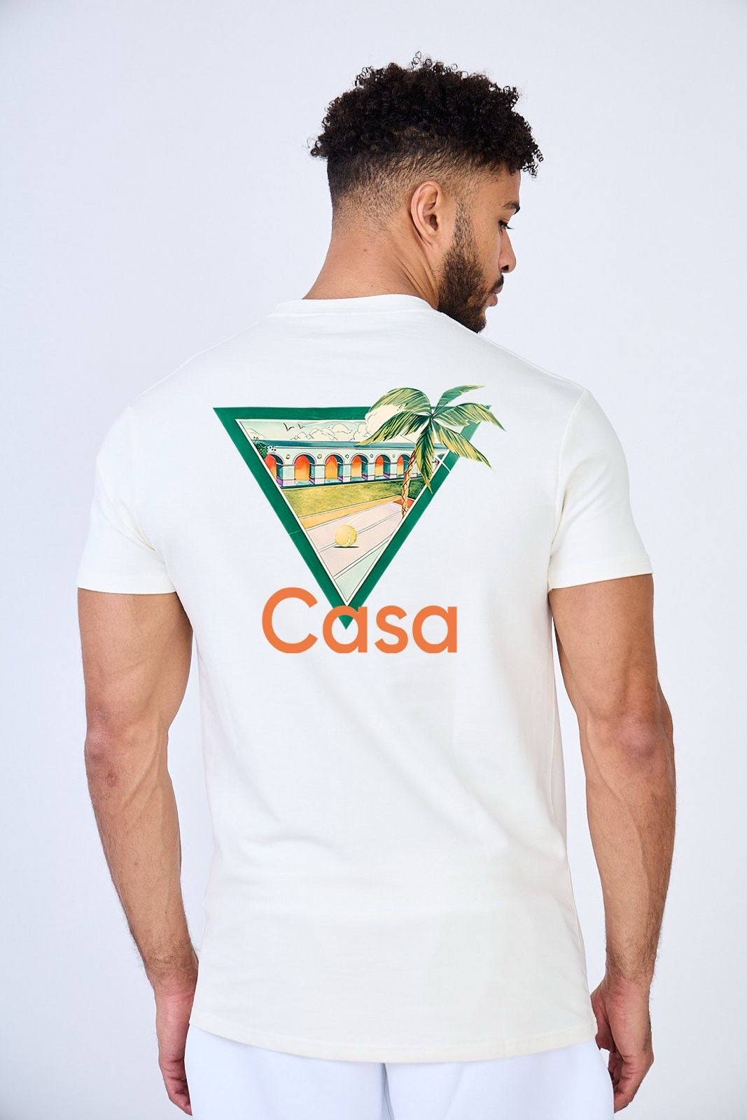 T-shirt casa - palm - blanc