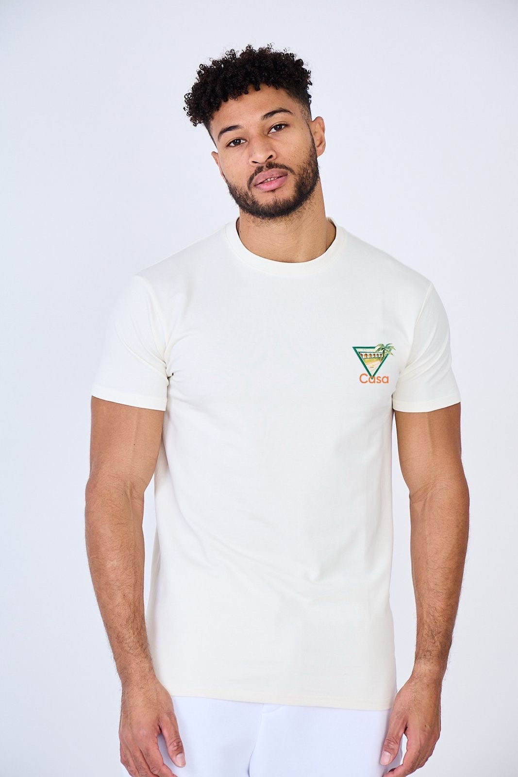 T-shirt casa - palm - blanc
