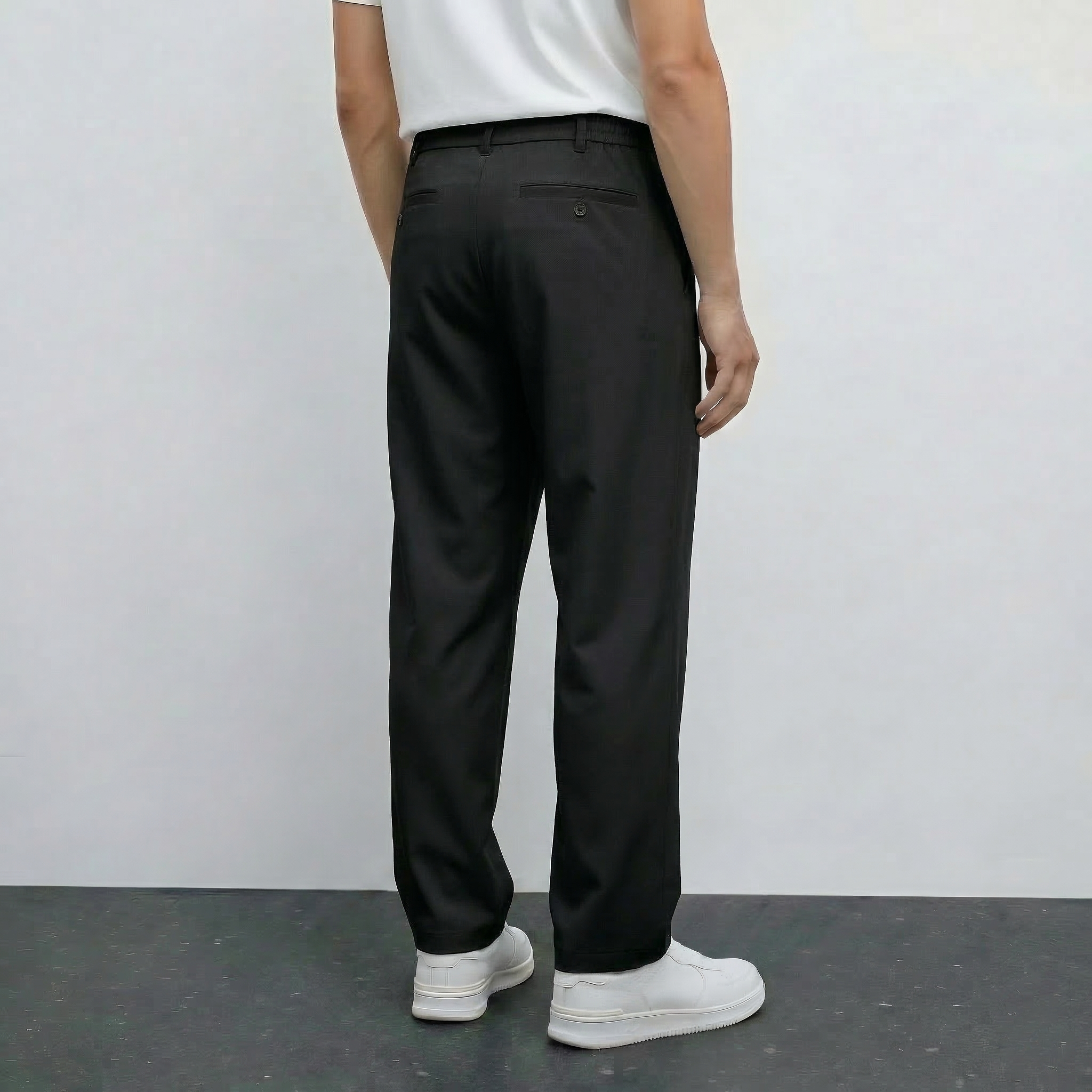 Pantalon noir 21 de la marque NO LIMIT, vue de face, en tissu léger et ajusté, idéal pour un style décontracté.
